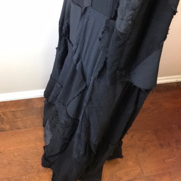 Junya Watanabe Comme des Garçons Patchwork Black Wool Coat - Picture 6 of 8